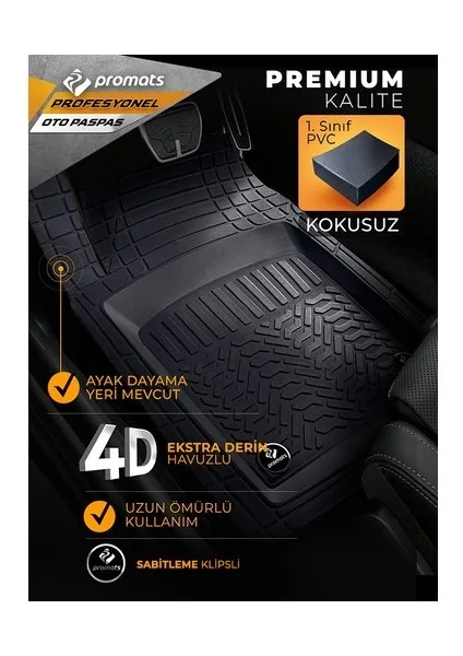 3D PASPAS SİYAH RENAULT MEGANE 4 2016+